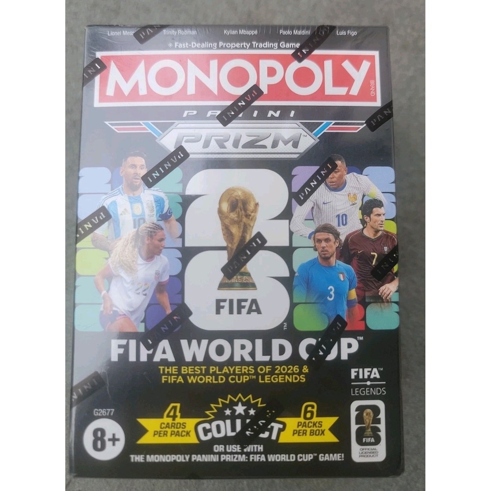 2026 Monopoly Panini Prizm: FIFA World Cup soccer Blaster Box Sealed New Sealed